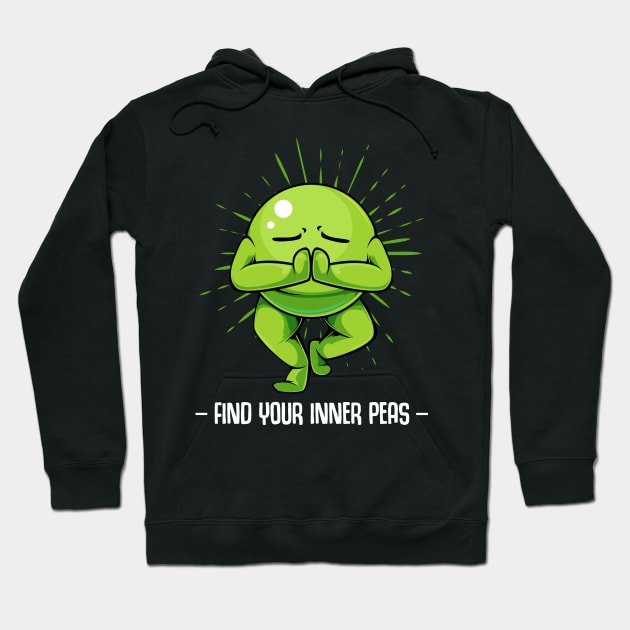 Peas - Find Your Inner Peas - Funny Vegetable Pun Hoodie by Lumio Gifts